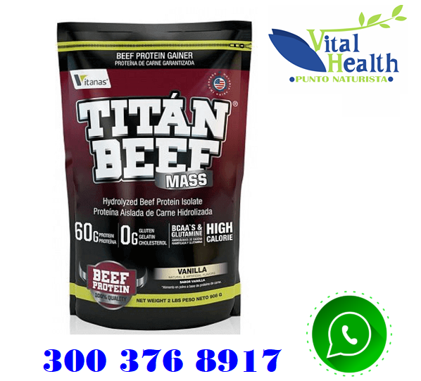 Titan Beef Mass Proteina Aislada De Carne 2 libras