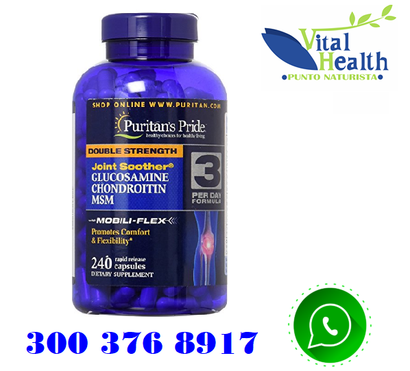 Glucosamina, Condroitina y MSM Por 240 Capsulas.
