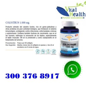 Colostrum 1.000 mg X 90 Capsulas Factor de Transferencia