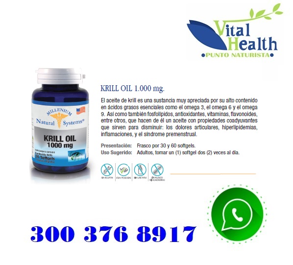 Krill Oil 1.000 mg por 60 Capsulas Blandas