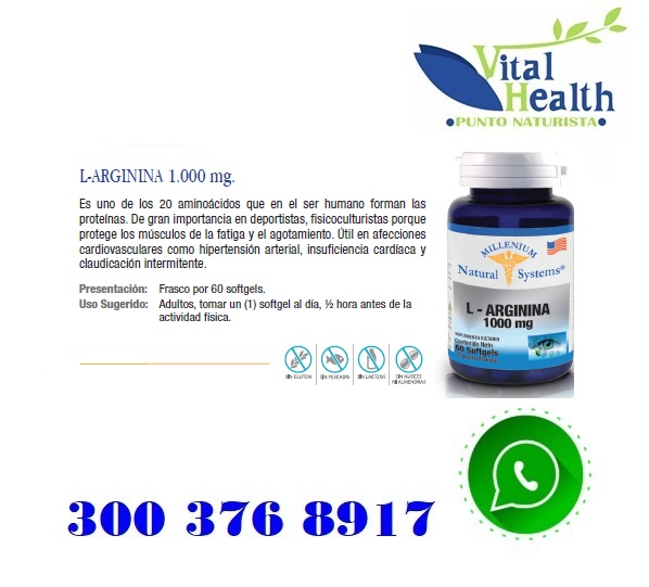 L-Arginina 1.000 mg X 60 Cap Blandas