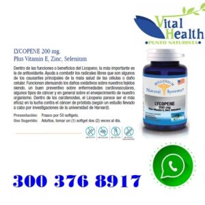 Lycopene-Licopeno 200 mg x 50 Capsulas Blandas