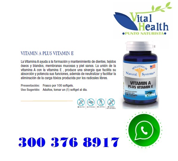 Vitamina A Con Vitamina E Por 100 Capsulas blandas