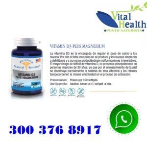 Vitamina D3 Con Magnesio Por 100 Cap Blandas