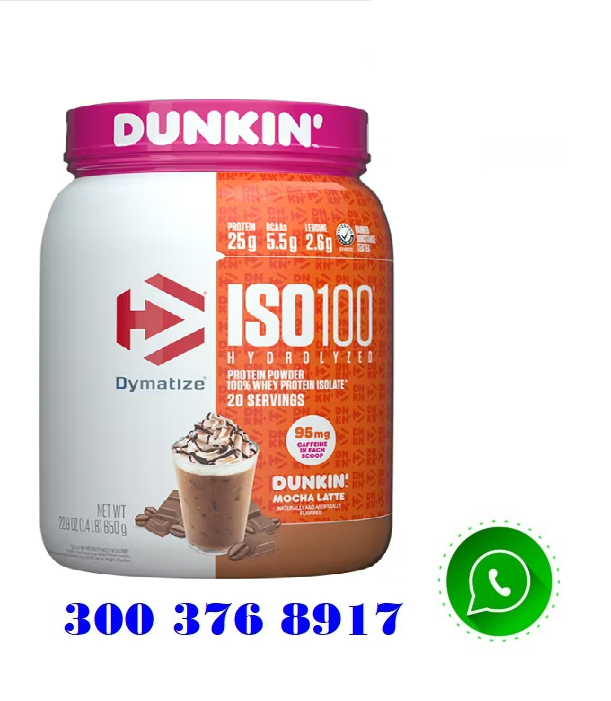 Proteína Limpia ISO100 dunkin Mocha Latte Flavor 1.4 LB