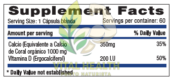 CORAL CALCIUM 1.000 MG + VITAMIN D - Imagen 2