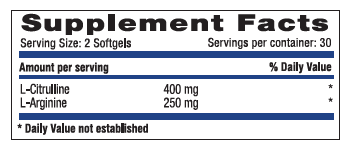 L - CITRULLINE + L - ARGININE / 60 softgels - Imagen 2