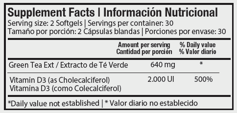 GREEM TEA 60 softgels - Imagen 2