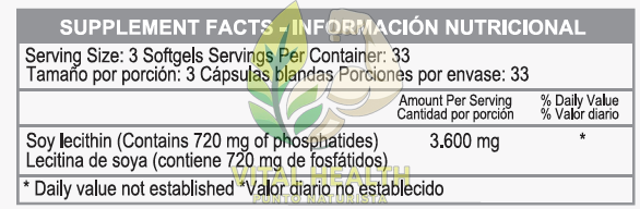 MEGA LECITHIN 1.200mg / 100 Softgels - Imagen 2