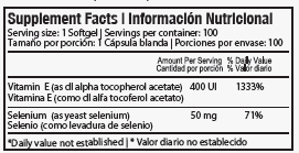 VITAMINA E 400 IU / 100 softgels - Imagen 2