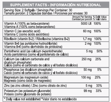 POTASSIUM 99MG / 60 softgels - Imagen 2