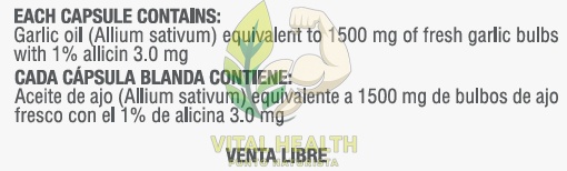 GARLIC OIL 1.500mg / 100 softgels - Imagen 2