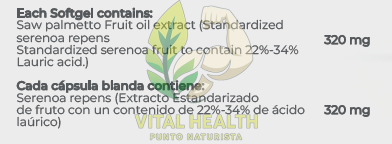SAW PALMETTO 320mg / 60 softgels - Imagen 2