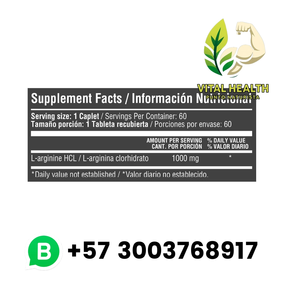 PRONITRIC L-ARGININE 1.000MG 60 CAPLETS - Imagen 2