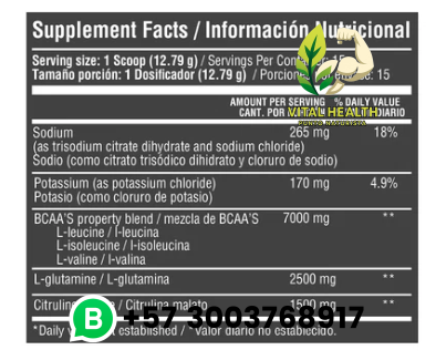 BCAA'S 192G 15 SERVINGS FRUIT PUNCH - Imagen 2